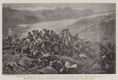 La dernière résistance du 44e à Gundamuck, un incident de la première guerre afghane - William Barnes Wollen